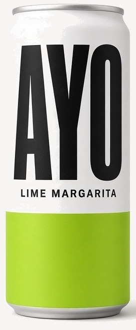 White can. Ayo. Lime margarita. Green band.